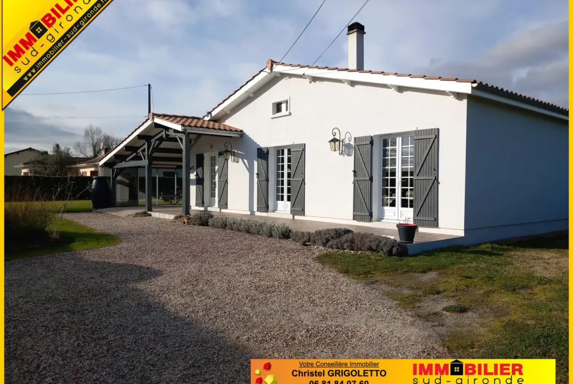 Maison contemporaine de plain pied à vendre à Langon 