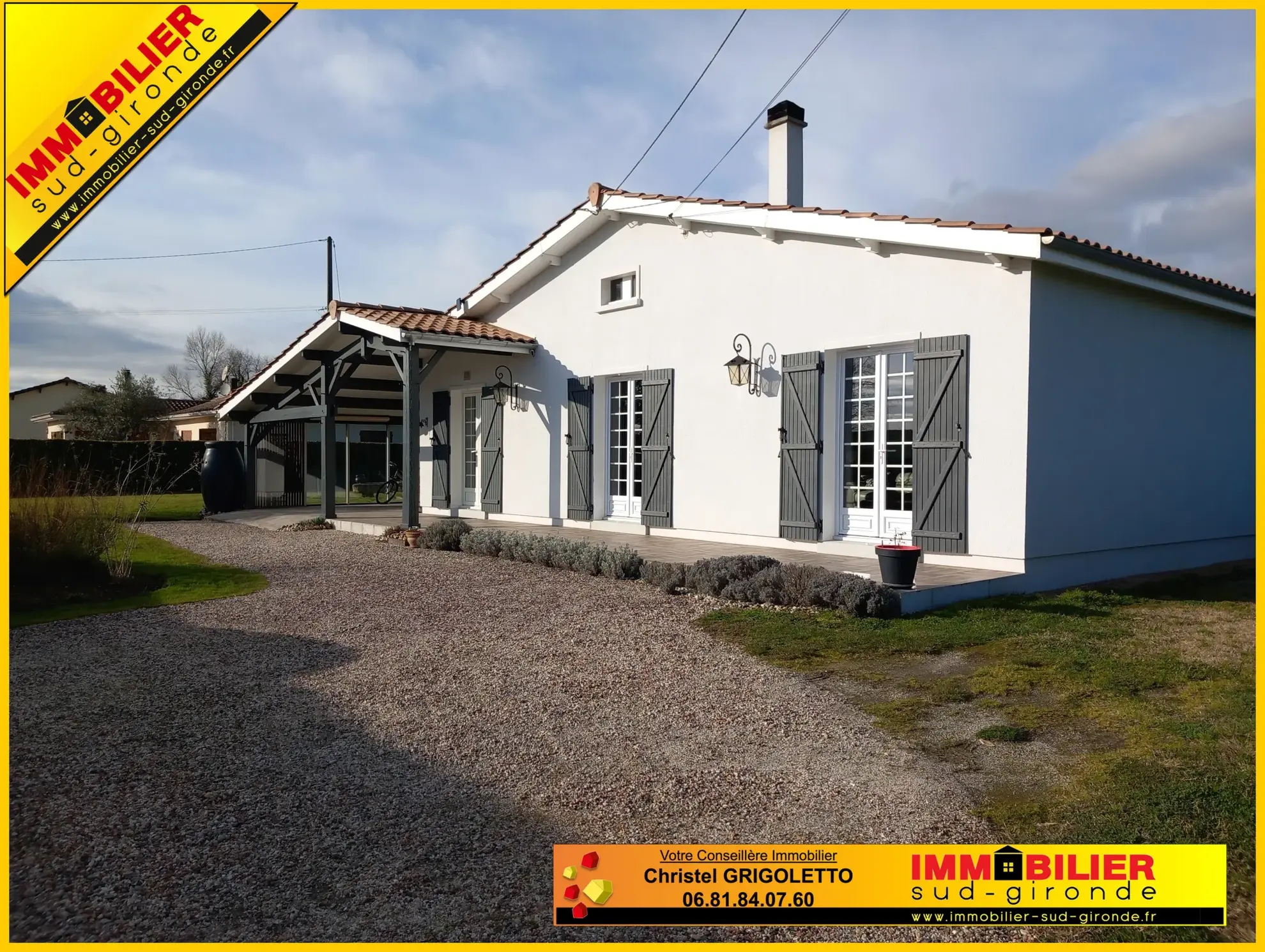 Maison contemporaine de plain pied à vendre à Langon 
