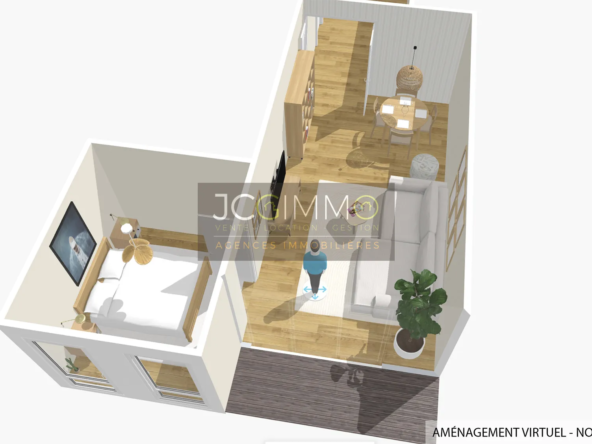 Appartement T3 lumineux de 64 m2 à vendre avec terrasse et garage à la Seyne-sur-Mer 