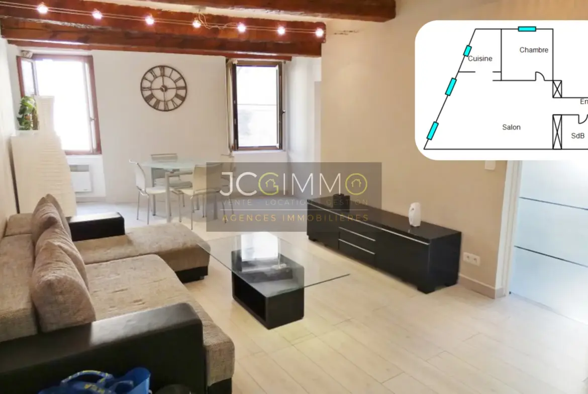 Appartement T2 46 m² en parfait état à Sollies Toucas 