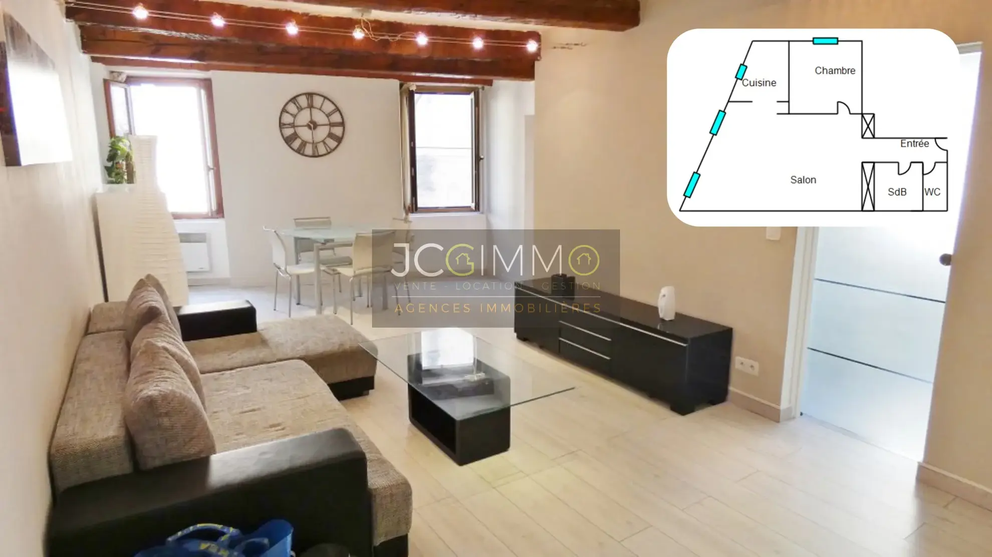 Appartement T2 46 m² en parfait état à Sollies Toucas 