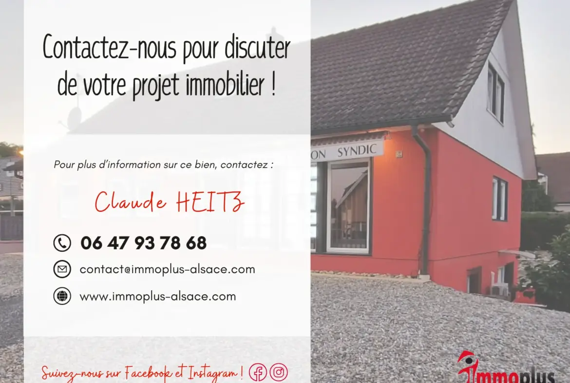 Maison à rénover à Riedisheim - 98 m² sur 9,30 ares 