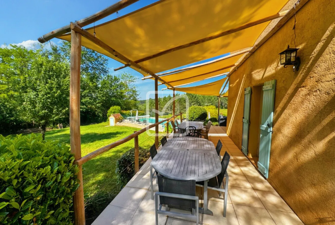 Maison familiale 4 chambres avec piscine près de Gourdon 