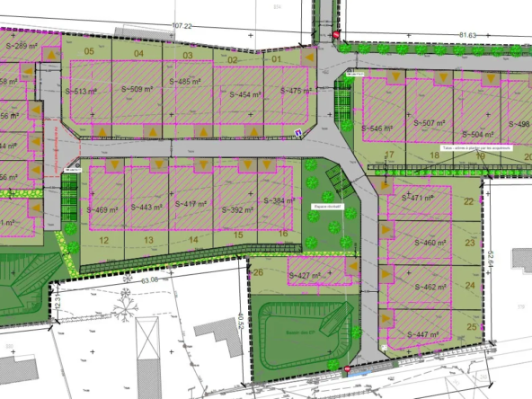 Terrain constructible de 514 m² à vendre à GUER (56380) 
