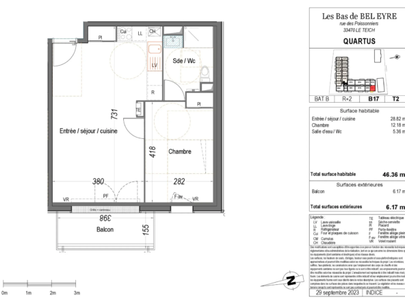Spacieux Appartement T2 Neuf à LE TEICH avec Balcon et 2 Places de Parking 
