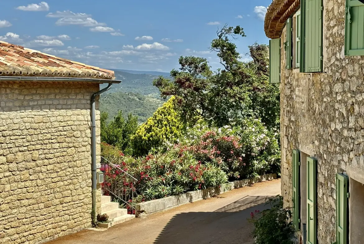 Maison de village rénovée avec garage et jacuzzi à Suzette 