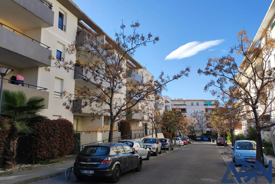 Vente appartement T2 42,60 m² avec terrasse et garage à Montpellier 