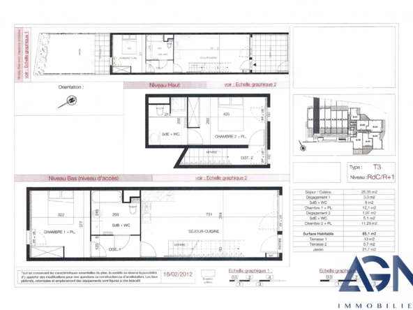 À vendre : appartement duplex 3 pièces 65m² à Juvignac avec jardin et garage 