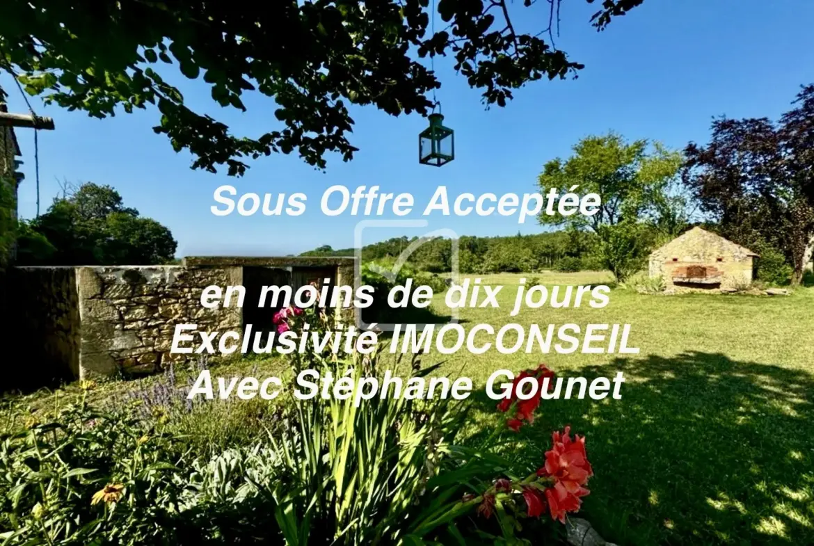 Charmante longère restaurée sur 3 hectares à Payrignac 