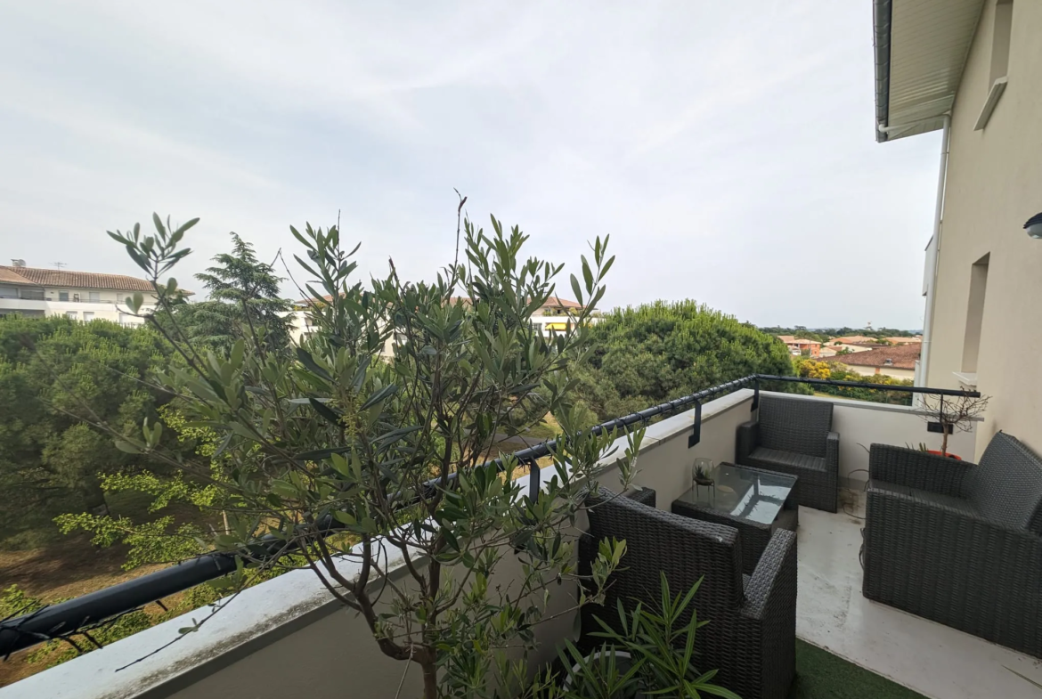À vendre : Appartement T2 dernier étage avec piscine à Cugnaux 