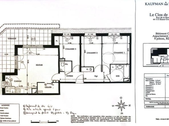 Vente Appartement T4 à Basse-Goulaine avec Terrasse et Parking 