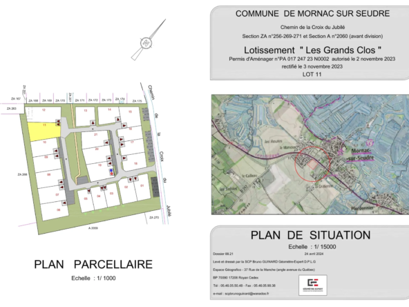 Terrain viabilisé de 505 m² à Mornac-sur-Seudre 