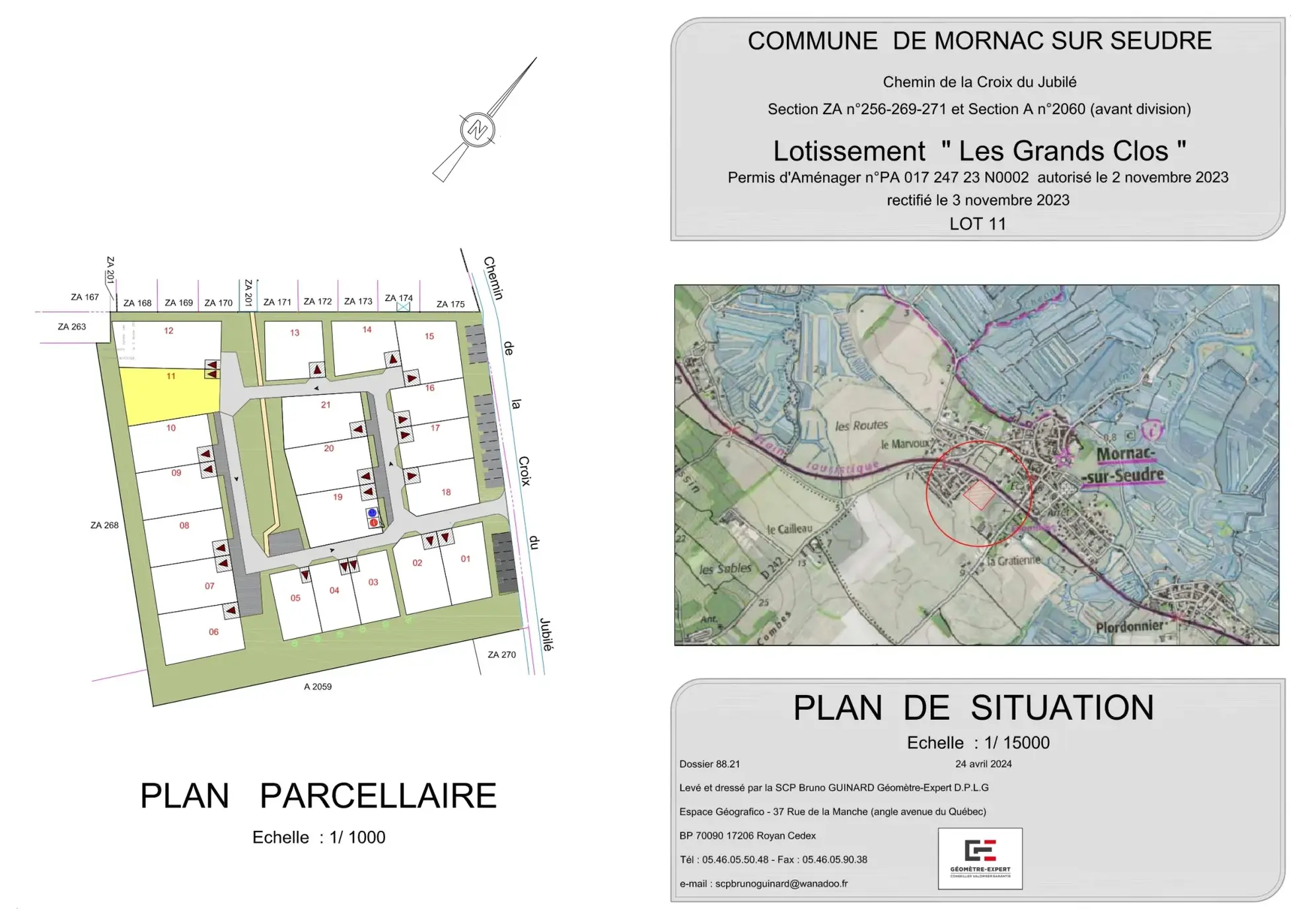 Terrain viabilisé de 505 m² à Mornac-sur-Seudre 