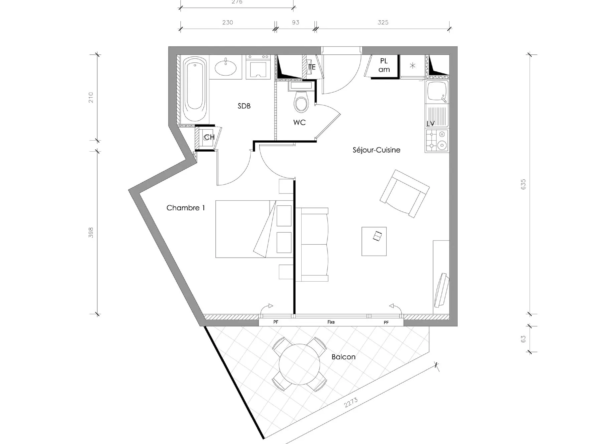 T2 Lyon 8e Avec Balcon et Garage - Investissement Locatif 