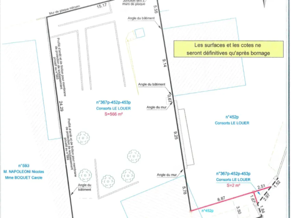 Terrain constructible à vendre de 566 m² à Baud 