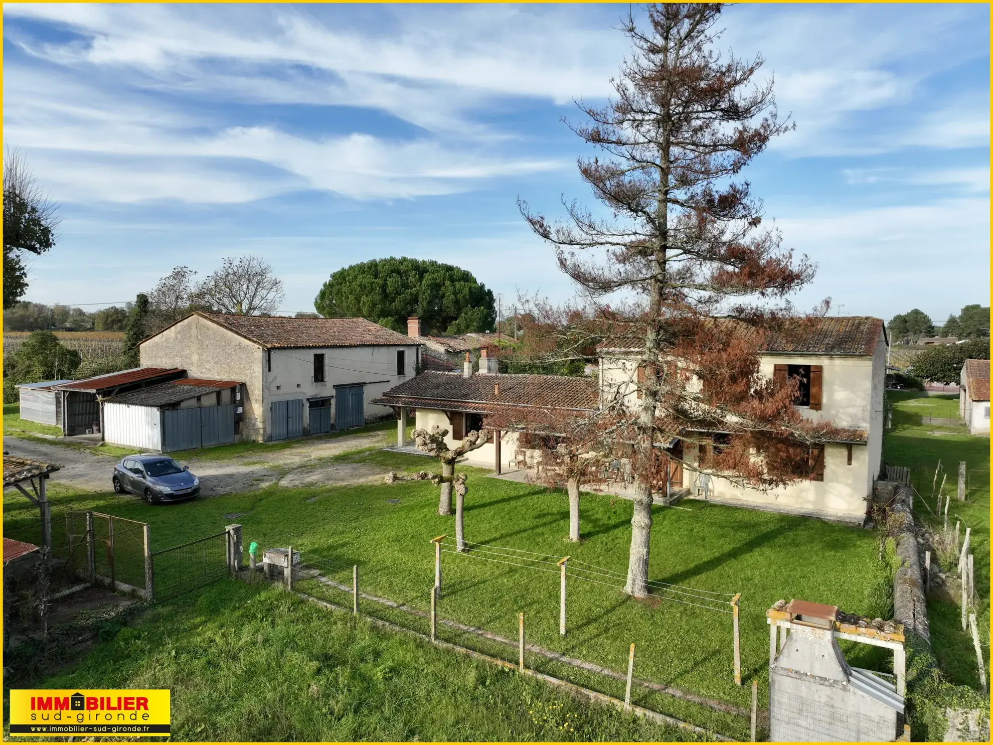 Maison en Pierre avec Vue sur les Vignes à Illats 