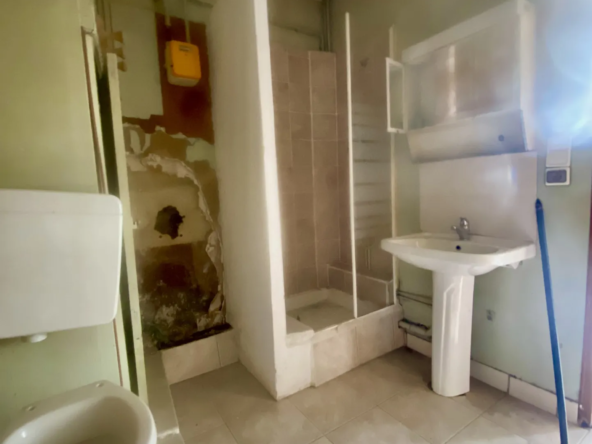 Appartement à rénover en rez-de-chaussée lumineux avec cave à Annonay 