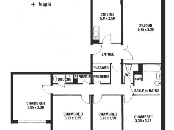 Appartement F5 lumineux à vendre à Créteil 