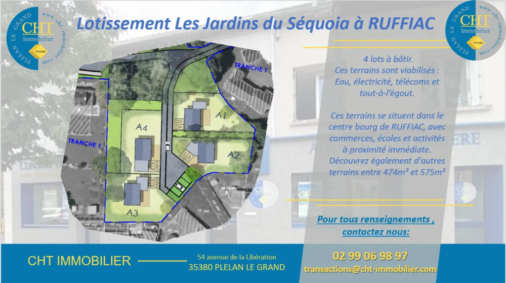 Terrain à bâtir de 496 m² à RUFFIAC