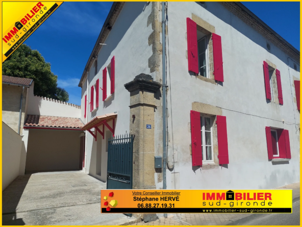 Maison de ville en pierre à Castets en Dorthe