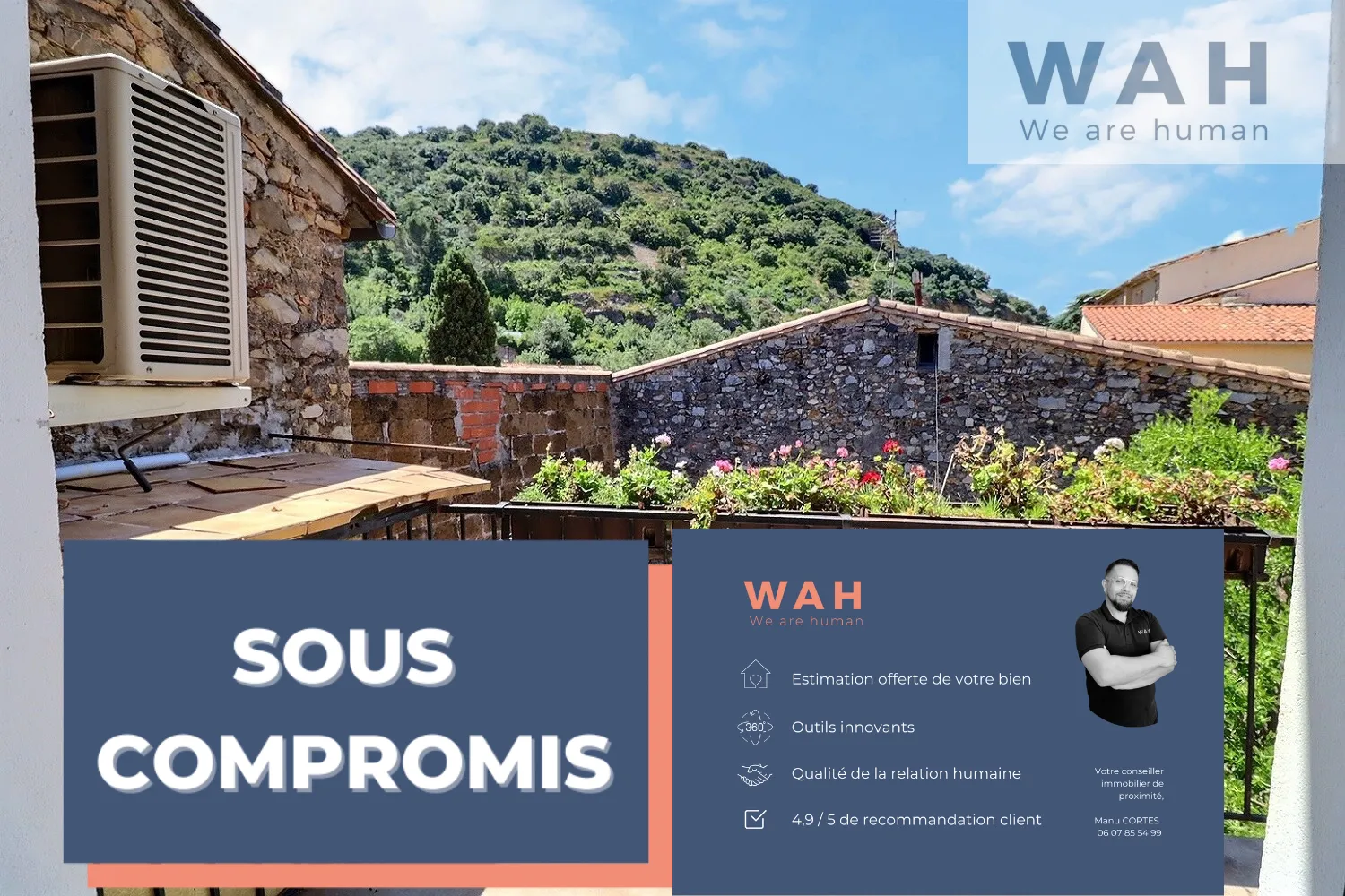 Maison de village 5 pièces avec cour et garage à Clermont-l'Hérault 