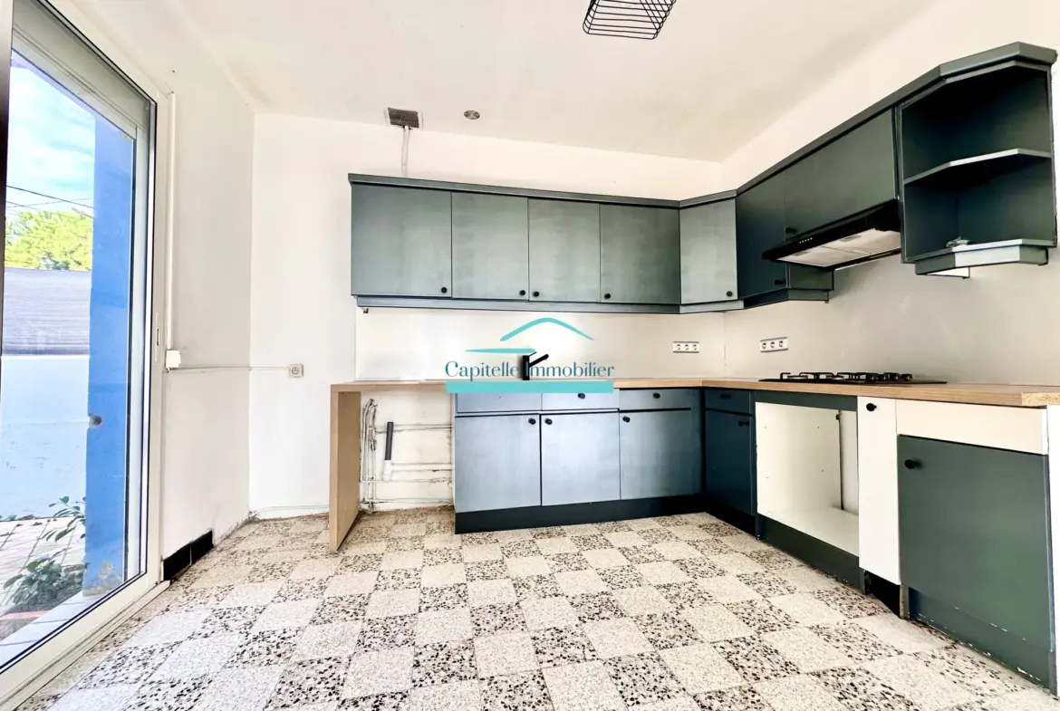Maison plain-pied T3 à vendre à Mireval, 70 m² sur terrain de 258 m². 