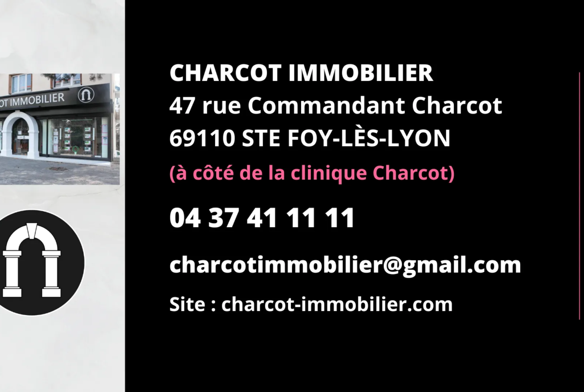 À vendre : Appartement Type 3 de 64 m² à Sainte Foy-lès-Lyon 