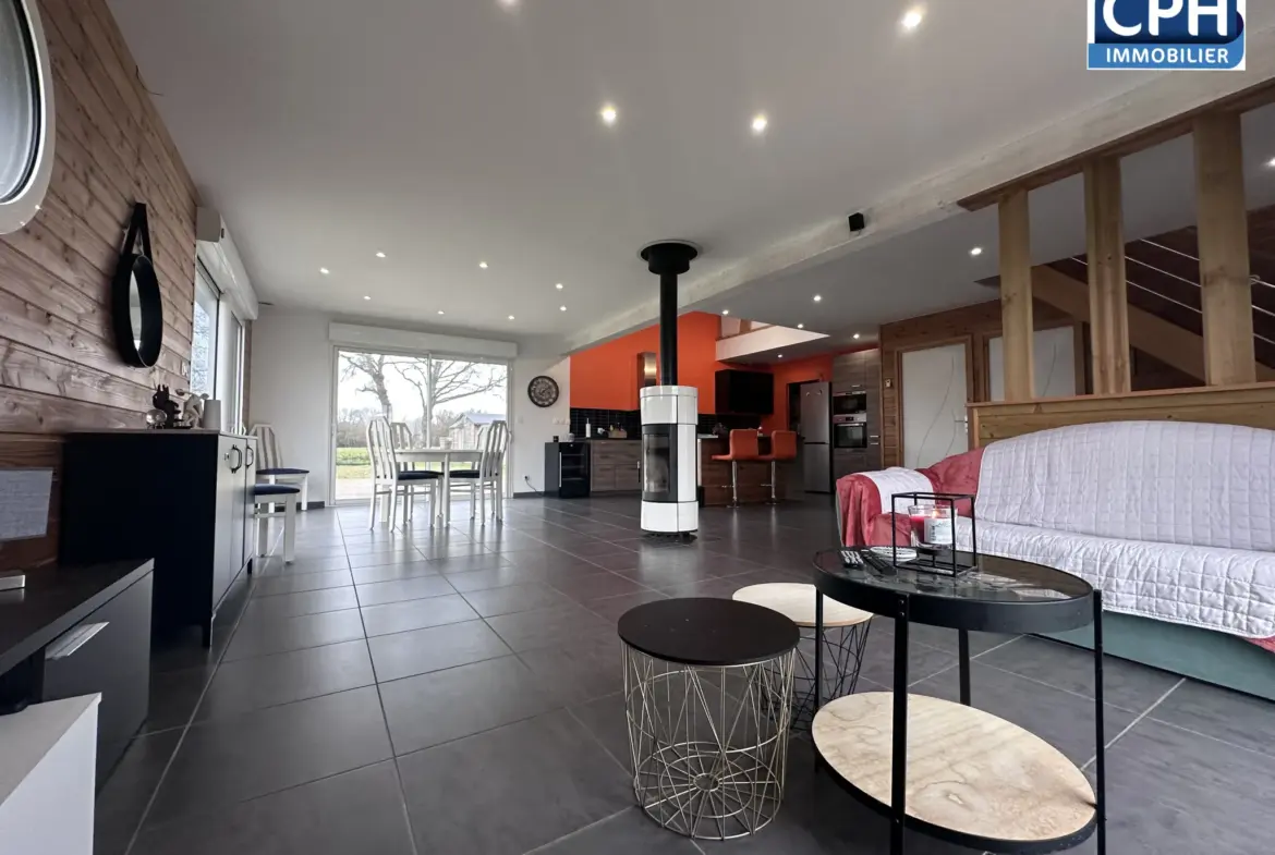 Maison en ossature bois de 143,5 m² à Laulne 