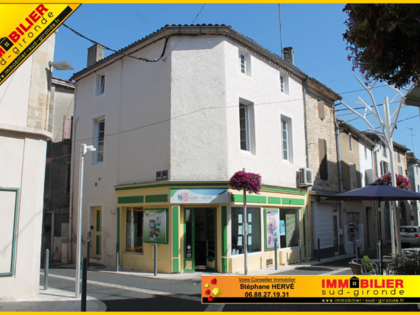 Local commercial et appartement T3 à vendre à Langon