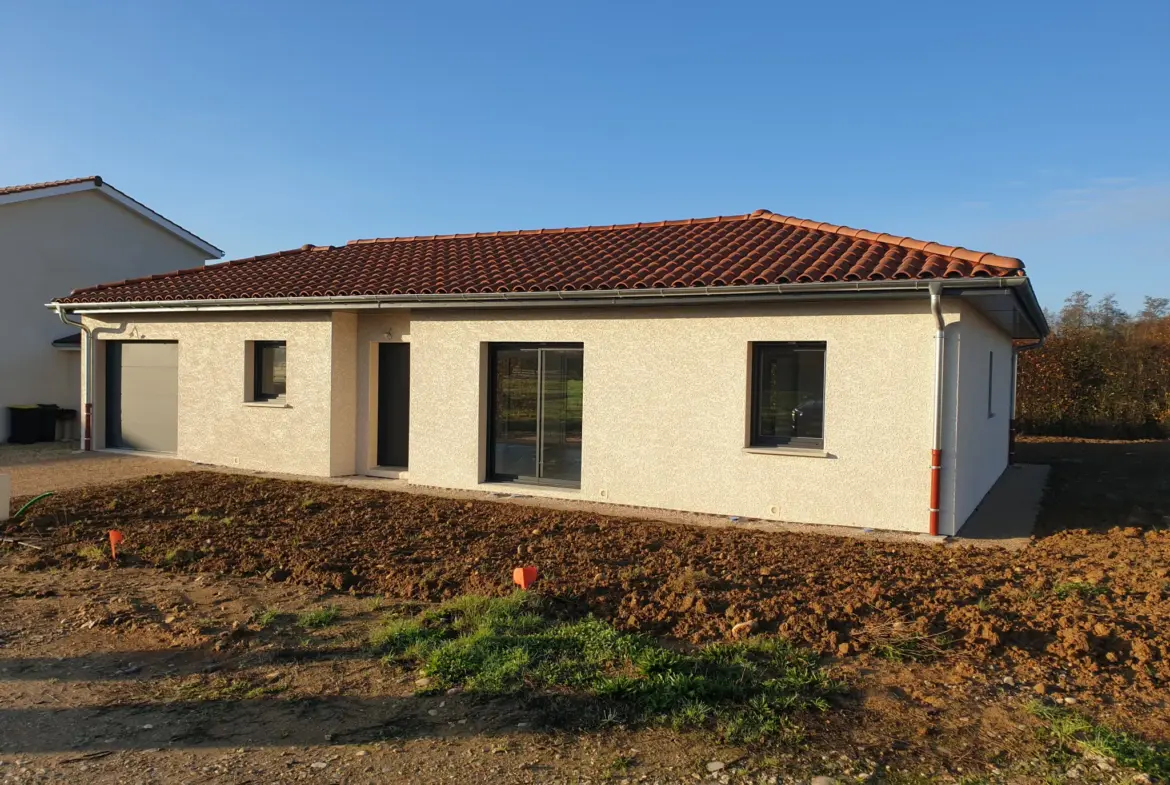 Maison neuve à Dompierre sur Veyle avec 3 chambres et jardin 