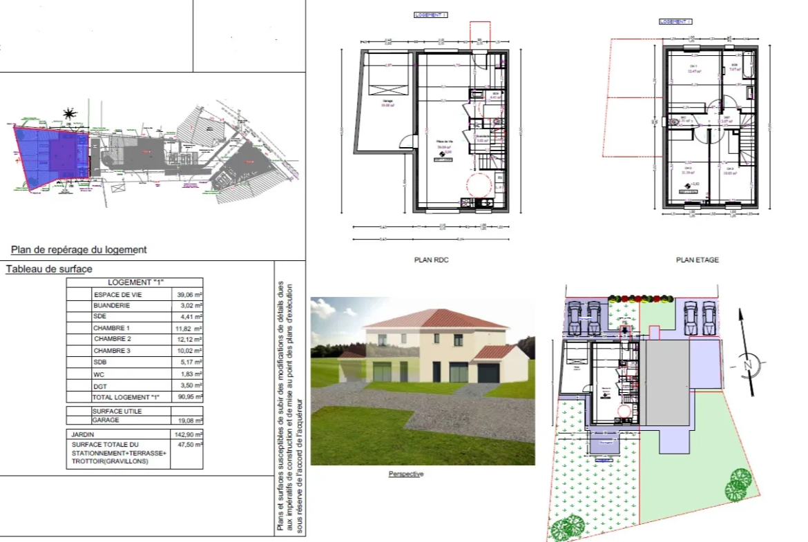 Maison neuve de 91 m² à Montceau - 3 chambres et jardin 