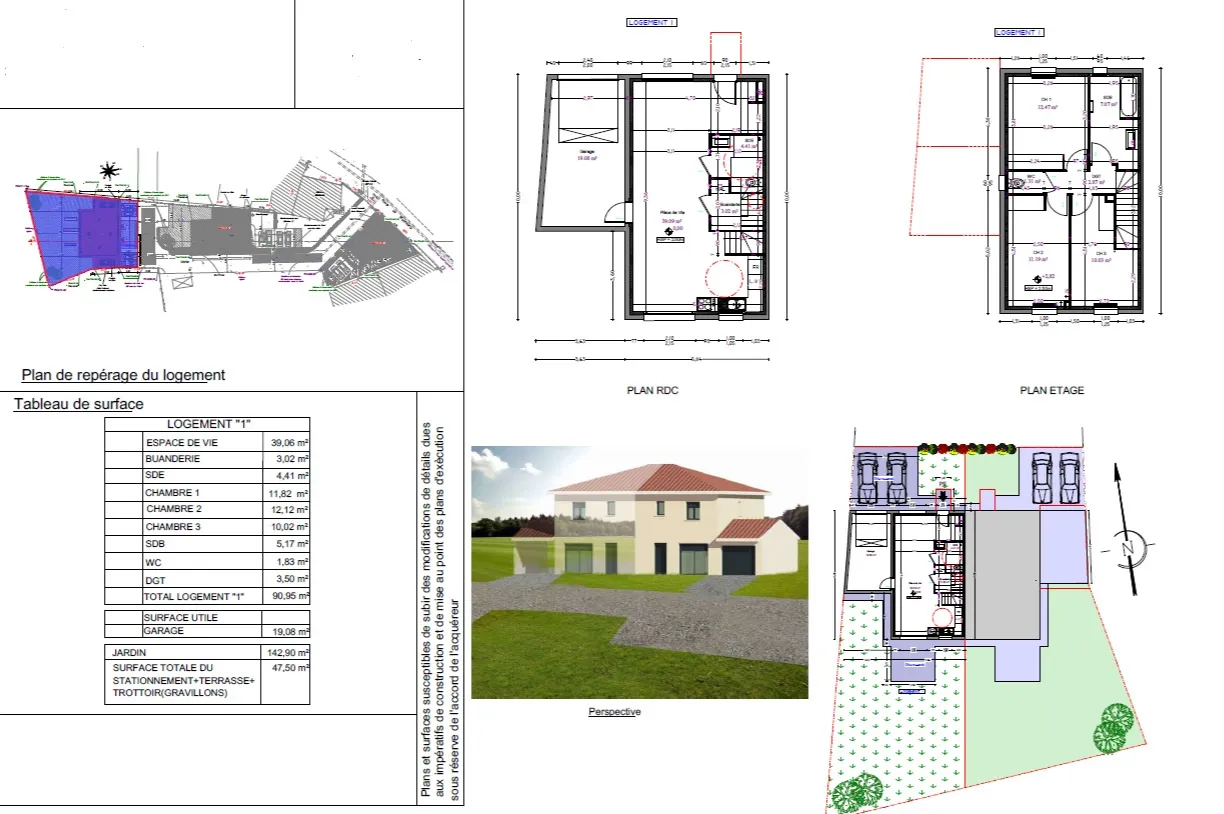 Maison neuve de 91 m² à Montceau - 3 chambres et jardin 