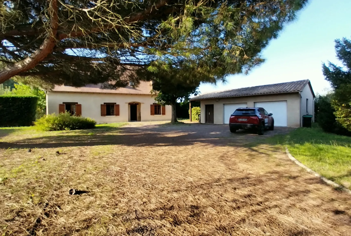 À Prigonrieux, maison à vendre 4 chambres avec piscine et jardin 
