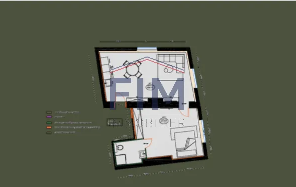 Appartement F2 élégant à vendre à Dieppe avec vue sur le port de plaisance 