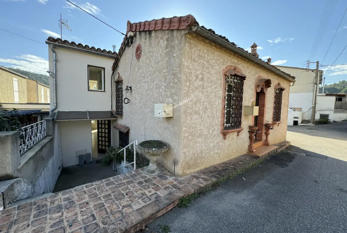 À vendre : Ensemble de deux maisons avec jardins à Couiza 