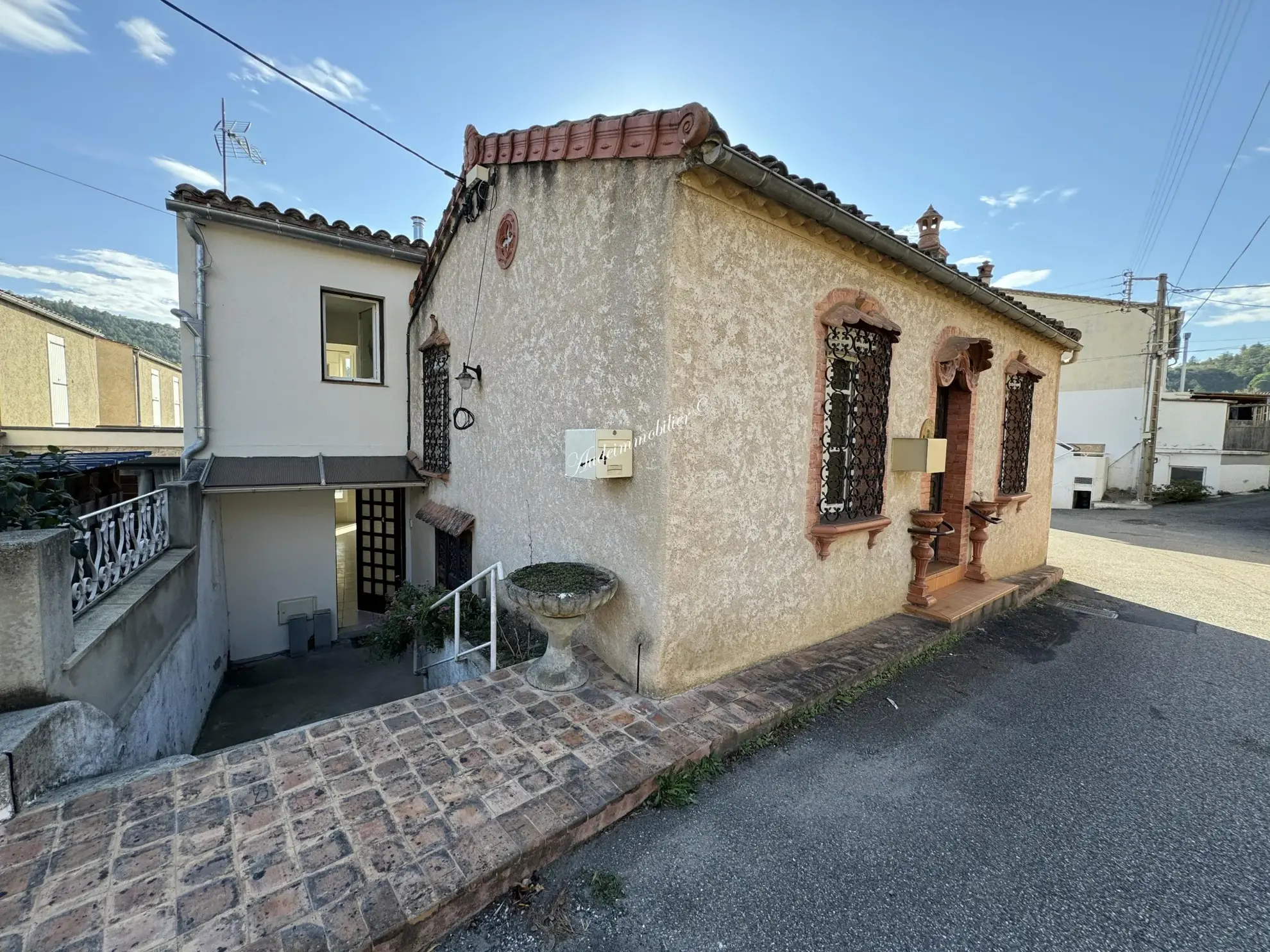À vendre : Ensemble de deux maisons avec jardins à Couiza 