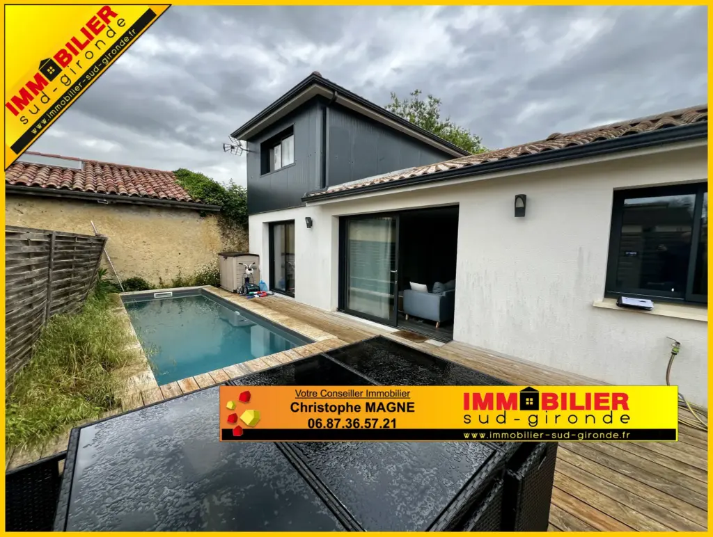 Maison contemporaine à Leogeats avec piscine à vendre