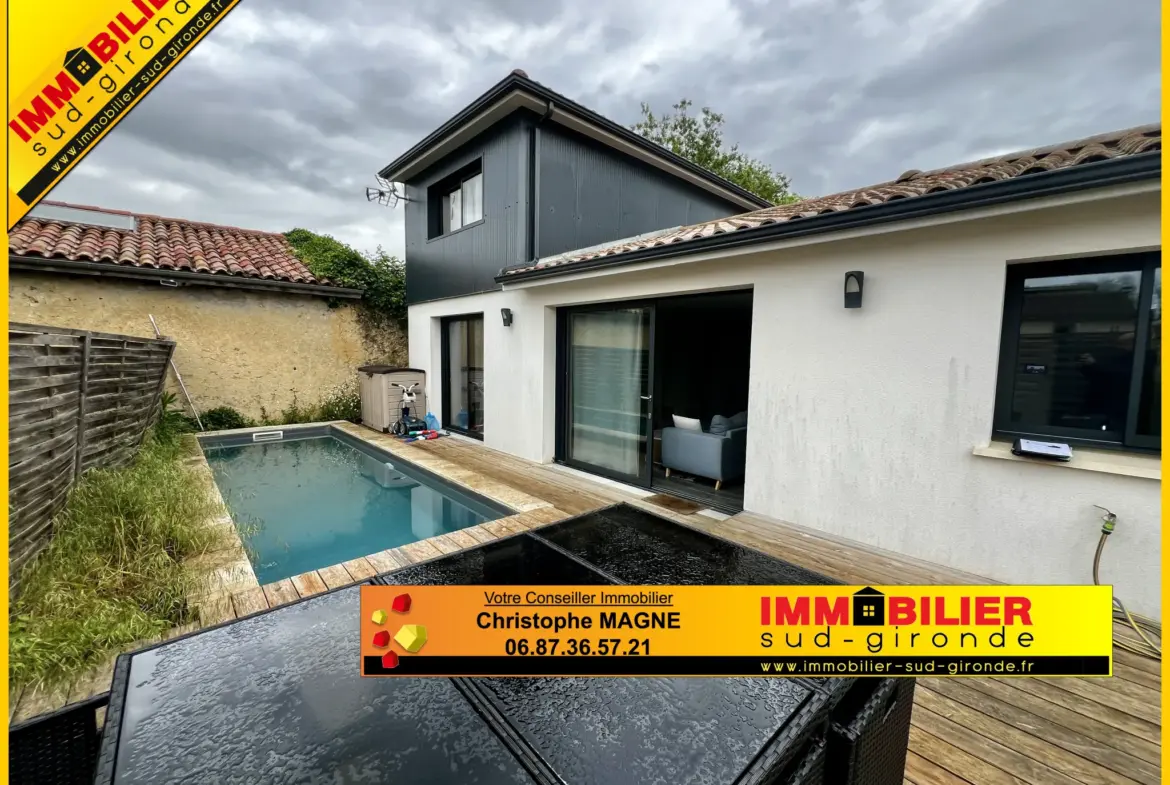 Maison contemporaine à Leogeats avec piscine à vendre 