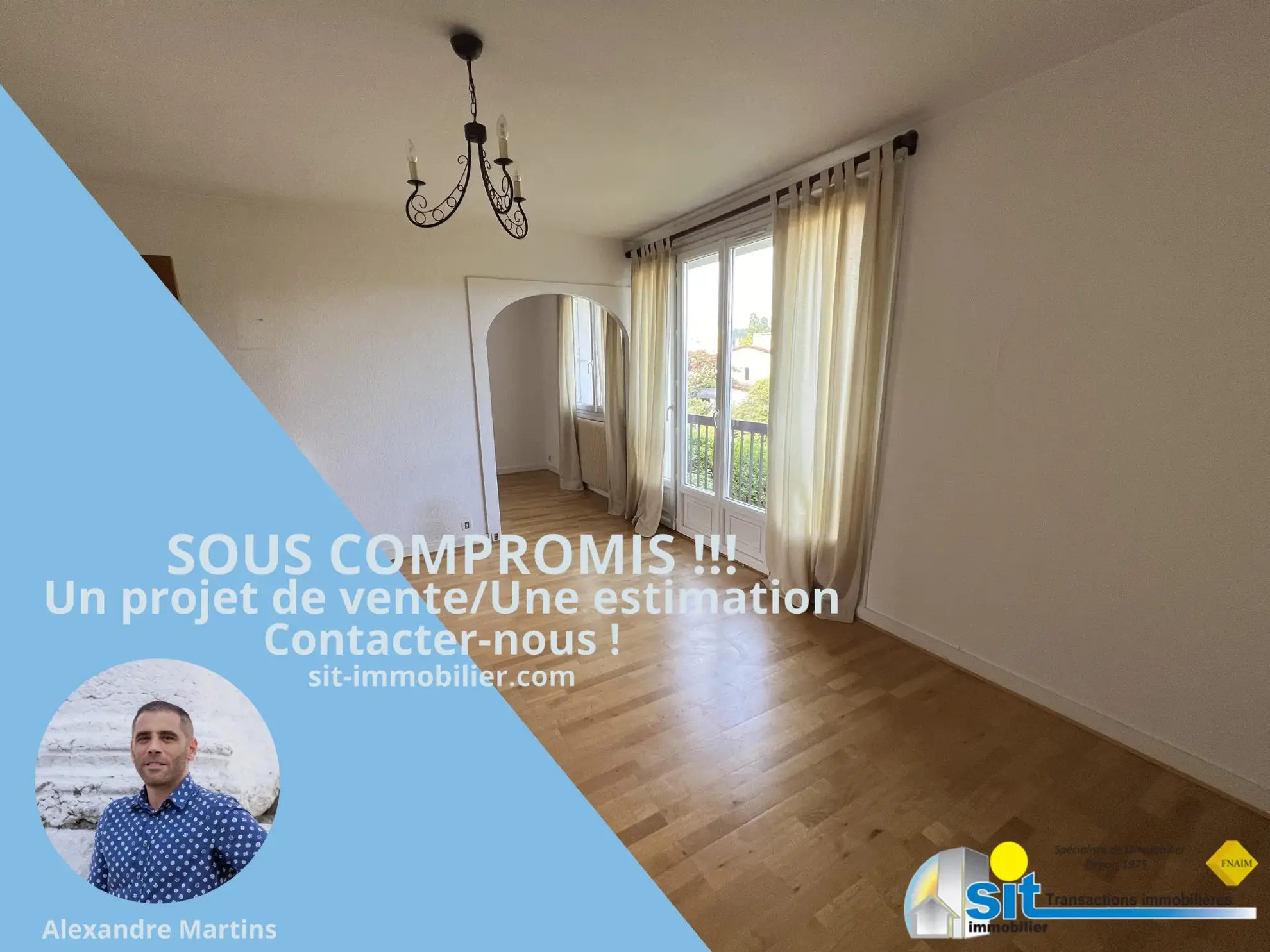 À vendre : Appartement type 4 à Pont-Evêque - 72,55 m² 