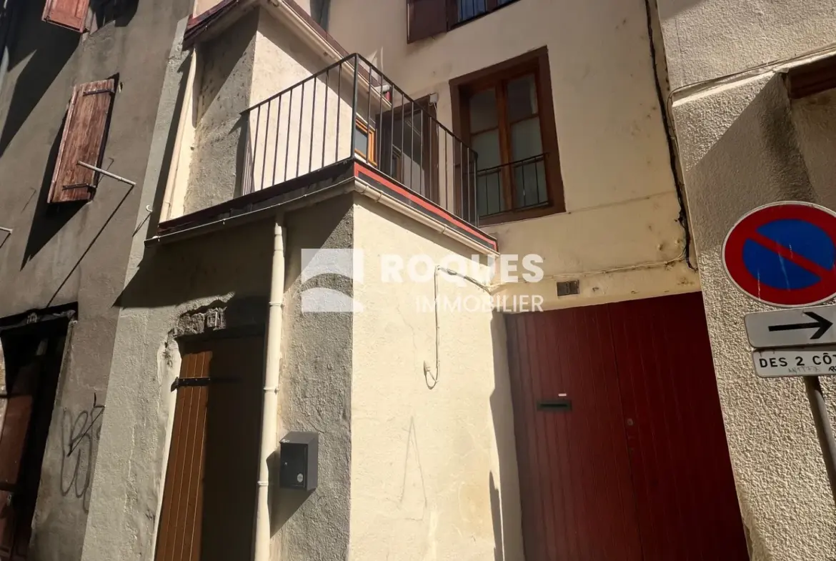 Maison de Ville T2 Meublée avec Terrasse à Millau 