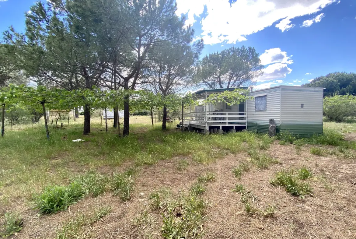 Terrain de loisir de 1614 m² avec 3 mobil-homes à VIAS plage 