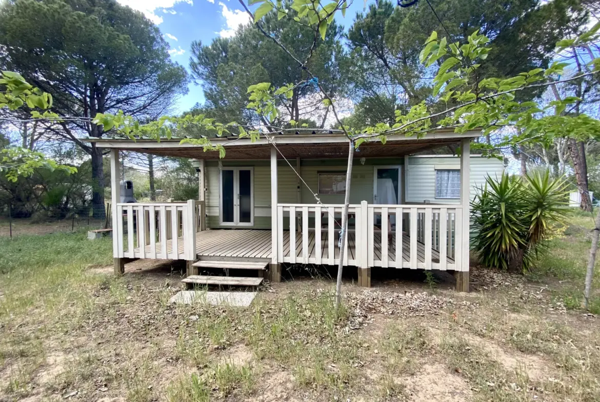Terrain de loisir de 1614 m² avec 3 mobil-homes à VIAS plage 