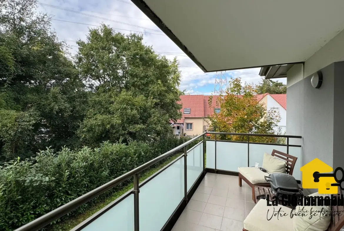 À vendre : Appartement F3 lumineux à Kembs avec terrasse et garage 
