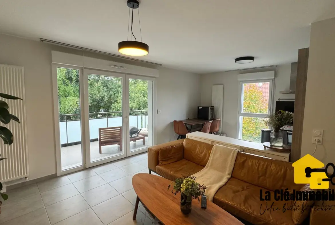 À vendre : Appartement F3 lumineux à Kembs avec terrasse et garage 