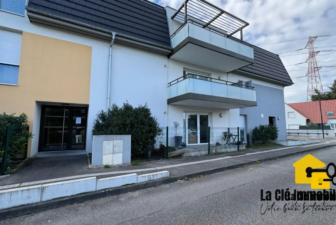 À vendre : Appartement F3 lumineux à Kembs avec terrasse et garage 