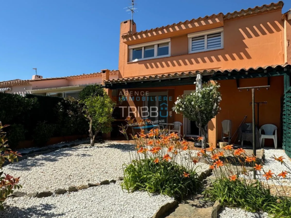 Villa 2 faces de 75 m² à Pollestres avec jardin et garage