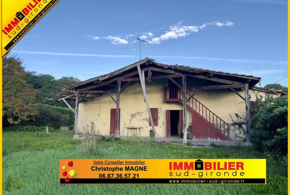 Maison Landaise à rénover près de Langon 