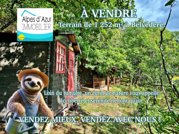 Terrain de Loisir de 1252 m2 aux Adrets, près de Belvédère