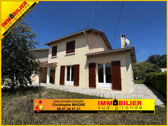 Maison à vendre à Bazas - 3 chambres et bureau