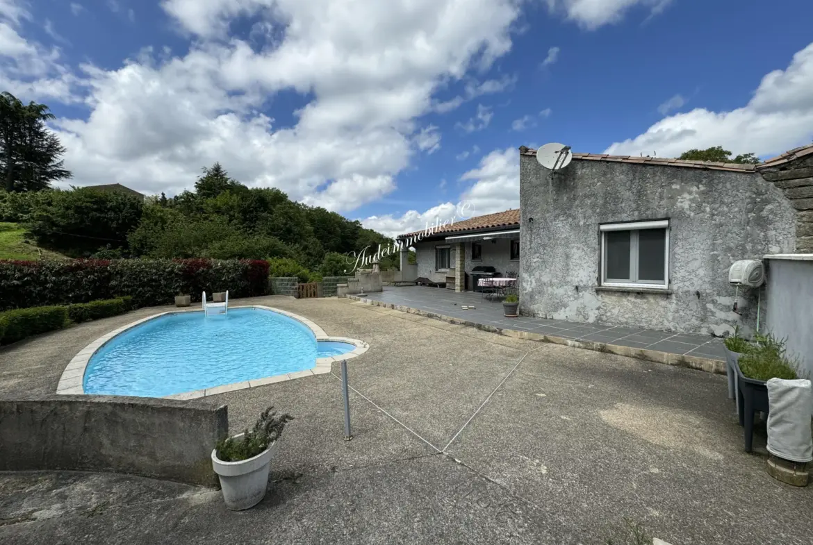 Maison avec jardin, piscine et dépendance à Belcastel et Buc 